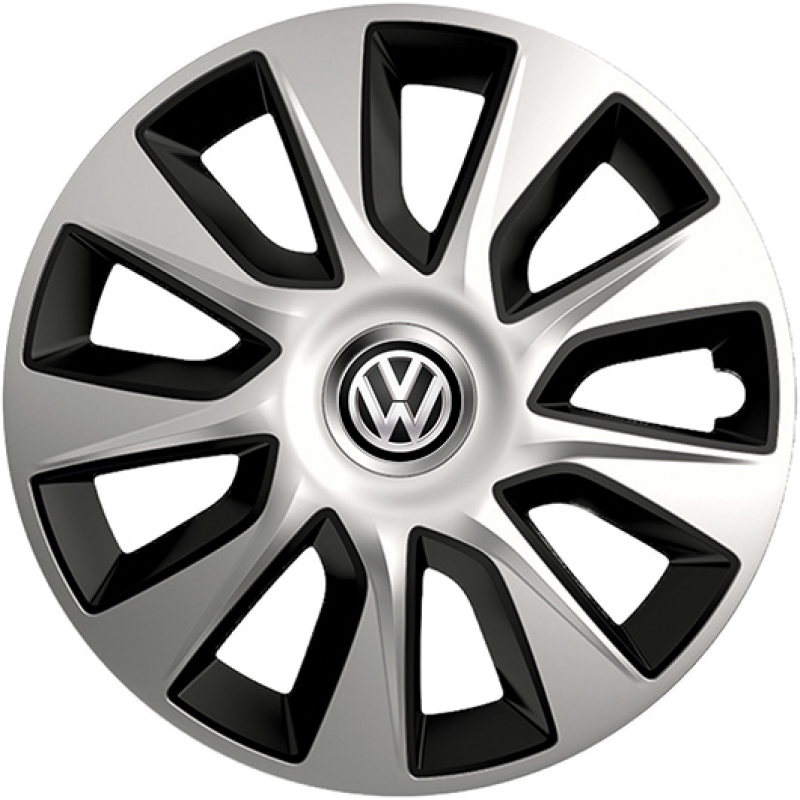PUKLICE PRE VW 14" STRATOS silver/black 4ks